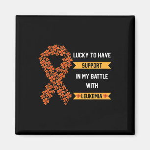 St Patrick's Day Four Leaf Clover Oranje leukemie  Magneet