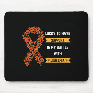 St Patrick's Day Four Leaf Clover Oranje leukemie  Muismat