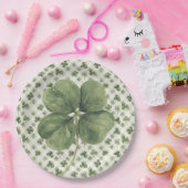  St Patrick's Day Four Leaf Clover  Papieren Bordje (Feest)