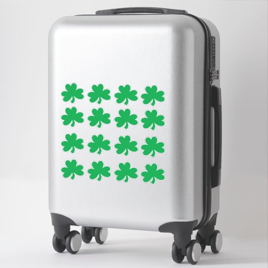 St. Patrick's Day Four Leaf Clover Party Groen Sticker (Koffer)
