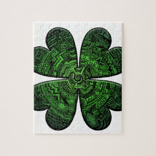 St. Patrick's Day Four Leaf Clover/Shamrock Celtic Legpuzzel