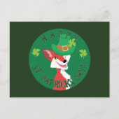 St. Patrick's Day Fox Briefkaart (Voorkant)