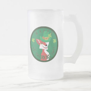 St. Patrick's Day Fox Matglas Bierpul
