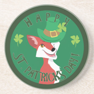 St. Patrick's Day Fox Zandsteen Onderzetter
