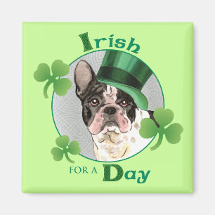 St. Patrick's Day French Bulldog Magneet