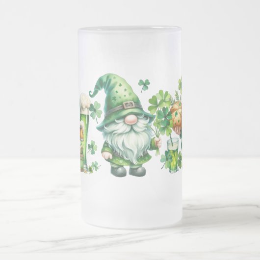 St. Patrick's Day Frosted Glass Mug (Centre)