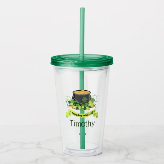 St. Patrick's Day Fun Acryl Drinkbeker (Voorkant)