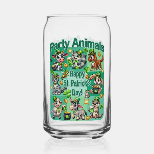 St. Patrick's Day Fun et adorable "Animaux de fête (Recto)