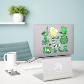 St. Patrick's Day Fun Green Craft Sticker (Laptop op bureau)