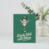 St Patricks Day Funny Drinking Card Feestdagenkaart (Staand voorkant)