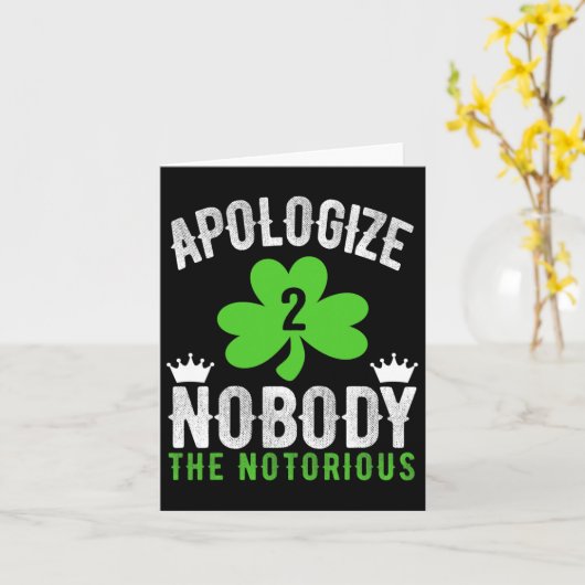 St. Patrick's Day Funny Fighter Drinker Ierse Cono Kaart (Gele Bloem)