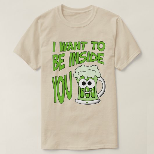 St. Patrick's Day Funny Green Beer T-shirt (Design voorkant)