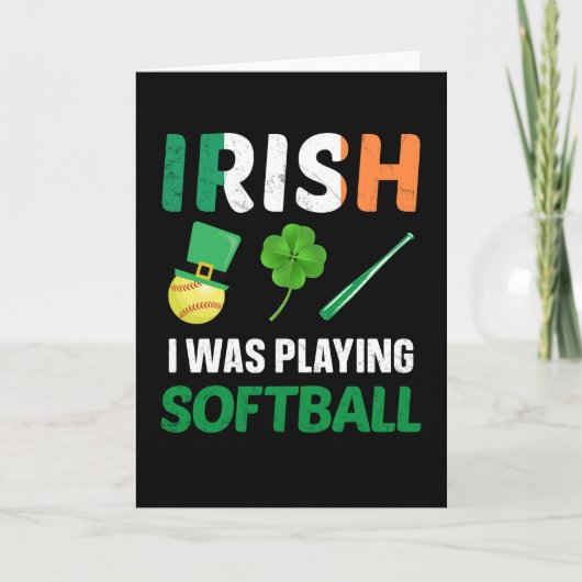 St. Patrick's Day Funny Irish I speelde Kaart (Voorkant)