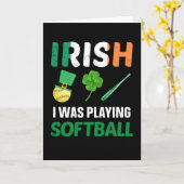 St. Patrick's Day Funny Irish I speelde Kaart (Gele Bloem)