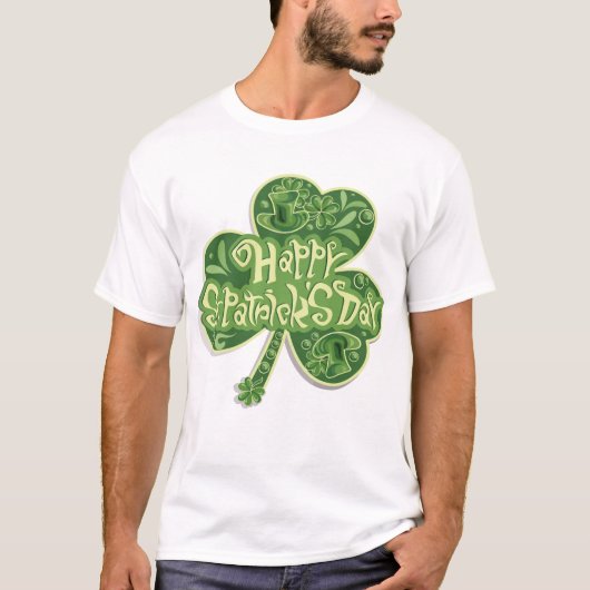 St Patrick's Day Funny Lucky Clover T-Shirt (Devant)