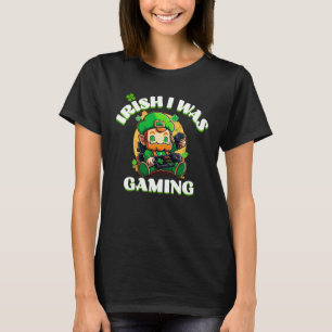 St Patrick's Day Gamer Iers Ik Was Gamen 8 T-shirt