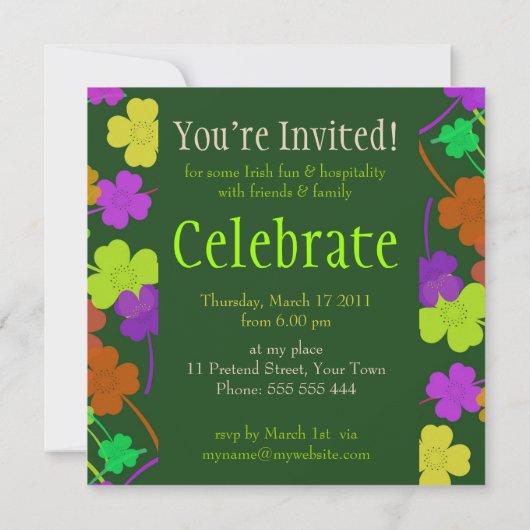 St. Patrick's Day Garden Party Invitations (Dos)