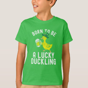 St. Patrick's Day Geboren om gelukkig eendje grapp T-shirt