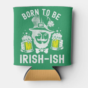 St. Patrick's Day Geboren om Iers-Iers Grappig Ier Blikjeskoeler