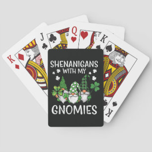 St. Patrick's Day-gedoe met Gnomies Gnome Pokerkaarten
