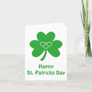 St. Patrick's Day Gelukkig Glimlach Klaver Feestdagen Kaart