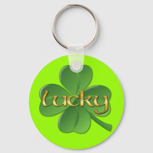 St. Patrick's Day Geluksblad Sleutelhanger (Voorkant)