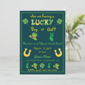St. Patrick's Day Genre Reveal Invitation tendance (Debout devant)