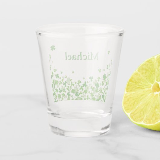 St. Patrick's Day gepersonaliseerde shamrock Shot Glas (Achterkant)
