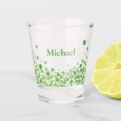 St. Patrick's Day gepersonaliseerde shamrock Shot Glas (Voorkant)