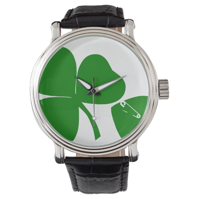 St Patrick's Day - Get Lucky 3+1 = 4 Horloge (Voorkant)