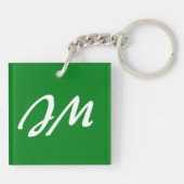 St Patrick's Day - Get Lucky 3+1 = 4 Monogram Sleutelhanger (Achterkant)