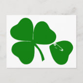 St Patrick's Day Get Lucky Safety Pin Briefkaart (Voorkant)