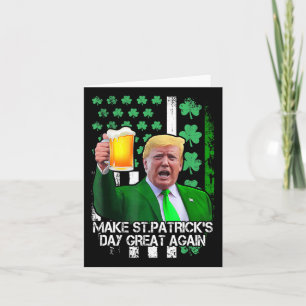 St Patrick's Day geweldig weer grappige Trump met  Kaart