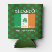 St Patricks Day Gezegend Geloof Hoop Liefde Ierse  Blikjeskoeler (Voorkant)