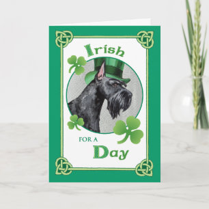St. Patrick's Day Giant Schnauzer Kaart
