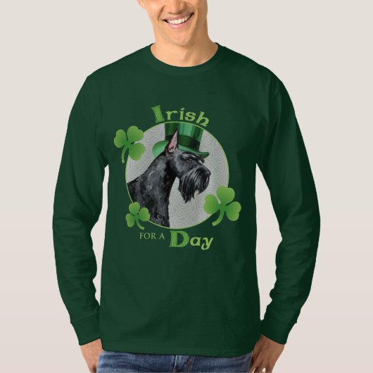 St. Patrick's Day Giant Schnauzer T-shirt (Voorkant)