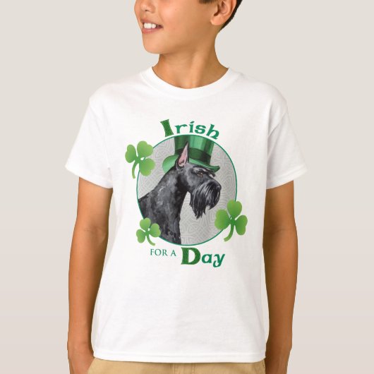 St. Patrick's Day Giant Schnauzer T-shirt (Voorkant)