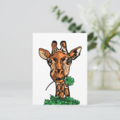 St. Patricks Day Giraffe Briefkaart (Staand voorkant)