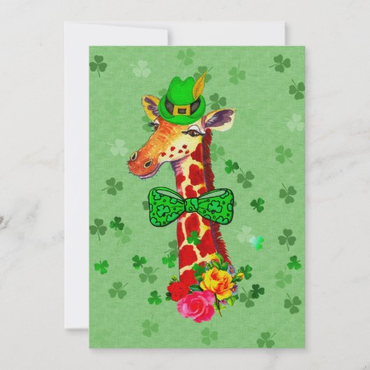 St. Patrick's Day Giraffe Kaart (Voorkant)