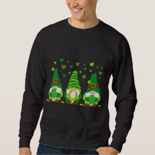 St. Patrick's Day Girl Gnomes with bows and Clover Trui