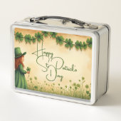 St. Patrick's Day Girl met Shamrocks (Achterkant)