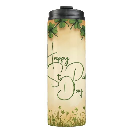 St. Patrick's Day Girl met Shamrocks Thermosbeker (Voorkant)