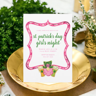 St Patrick's Day Girl's Night Kaart