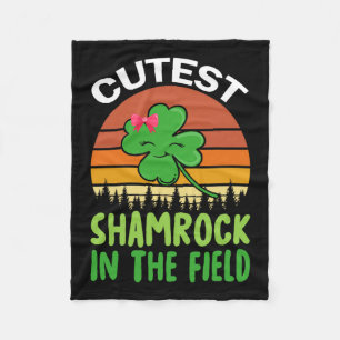 St Patricks Day Girls Peuter Schattigee Shamrock i Fleece Deken