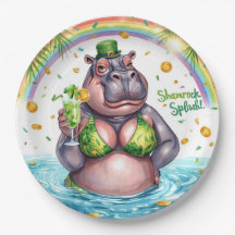 St. Patrick's Day Glam Nijlpaard Bikini