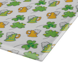 St. Patrick's Day Glass Cutting Board Snijplank