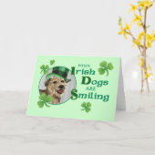 St. Patrick's Day Glen of Imal Terrier Kaart (Gele Bloem)
