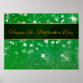 St. Patrick's Day Glitter Shamrock Poster (Voorkant)