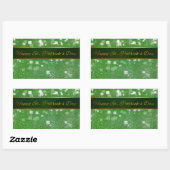 St. Patrick's Day Glitter Shamrock Rechthoekige Sticker (Vel)