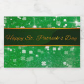St. Patrick's Day Glitter Shamrock Voedselcontainer Etiket (Enkel label)